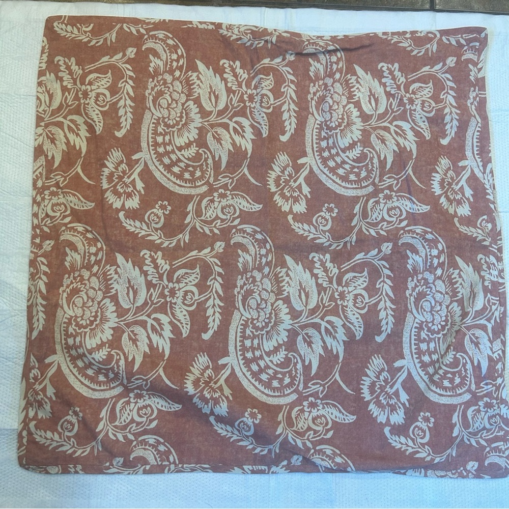 Pottery Barn Floral Paisley Linen Cotton Pillow Shams Set of 2 Cottage Core